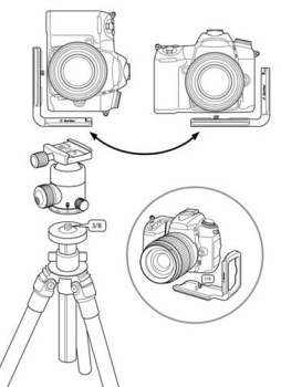 Markins schnellwechsel Kamerawinkel Nikon Z7, Z7 II, Z6, Z6 II, Z5