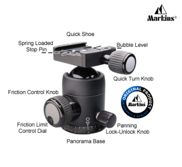 Preview: Markins Ball Head Q-Ball Q20i with Panorama Quick shoe